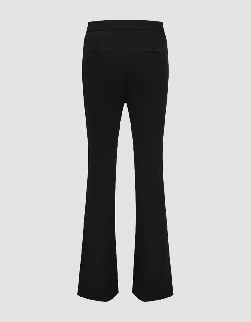 Pantalon Urban Revivo Mince Flare Femme Noir | SFK6636YS