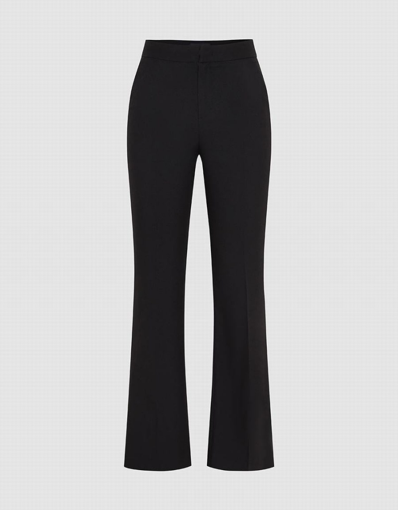 Pantalon Urban Revivo Mince Flare Femme Noir | TLP7414ZV