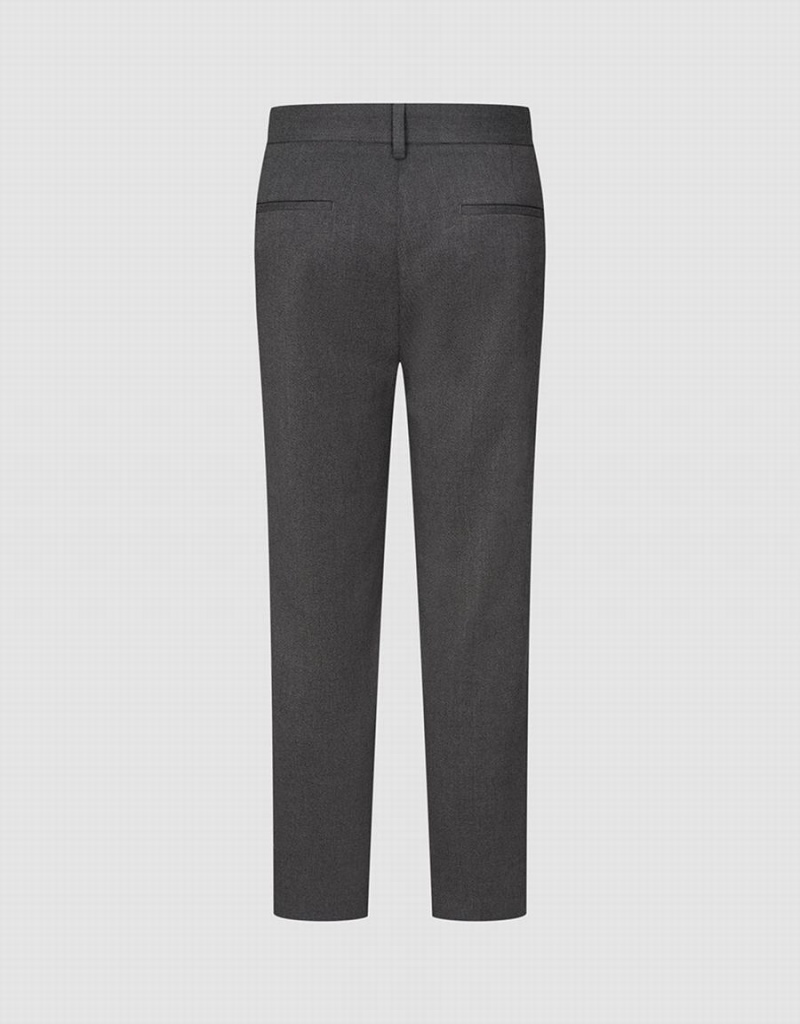 Pantalon Urban Revivo Tailored Droit Homme Grise Foncé | UGJ2689SH