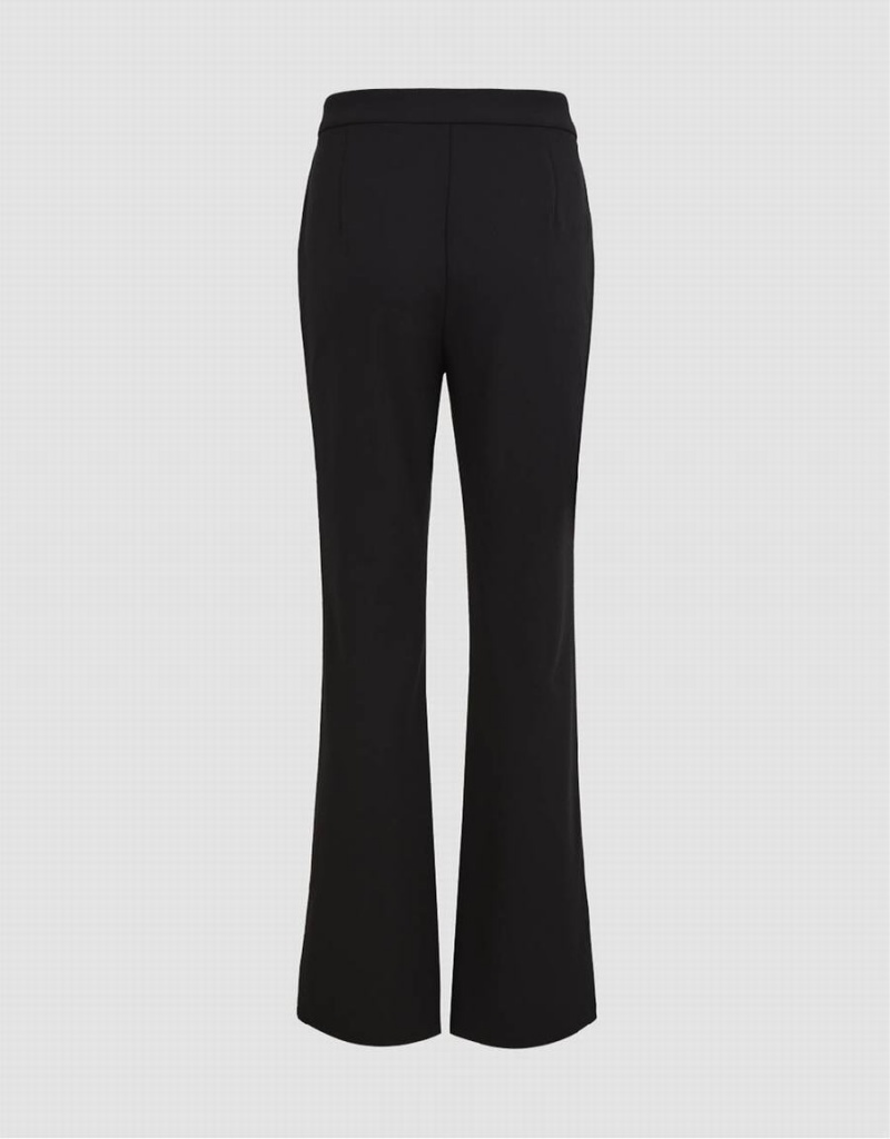 Pantalon Urban Revivo Tricoté Flare Femme Noir | BKM6429WD