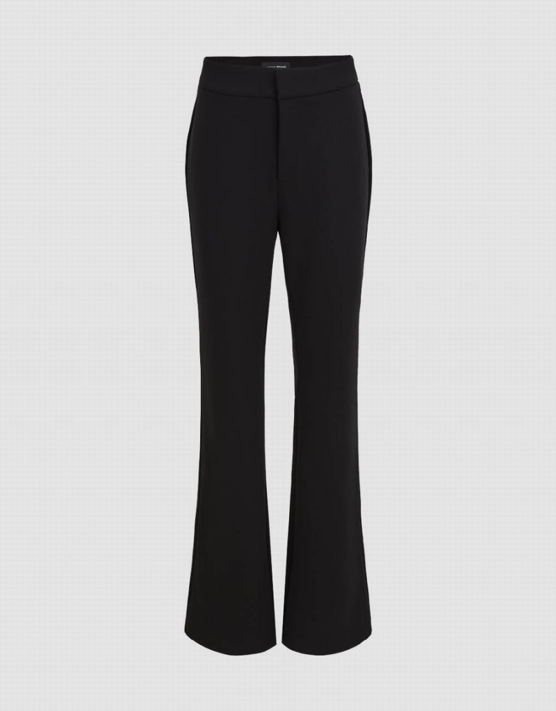 Pantalon Urban Revivo Tricoté Flare Femme Noir | BKM6429WD