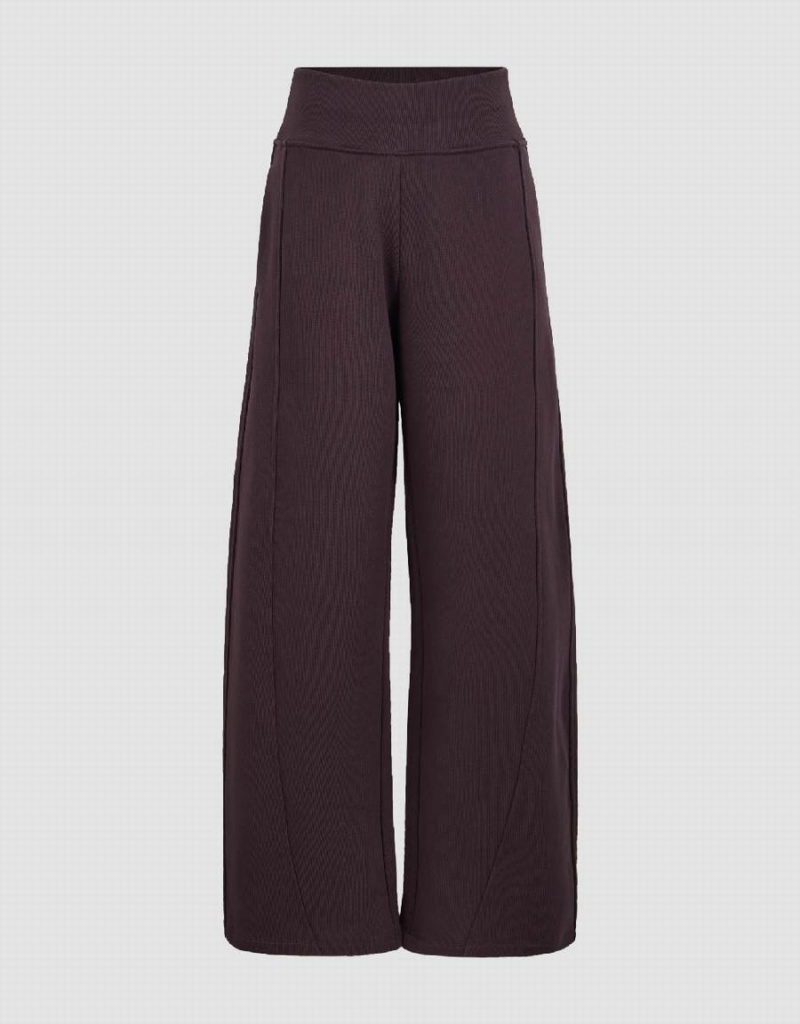 Pantalon Urban Revivo Tricoté Larges-Leg Femme Violette | OWG5194KV