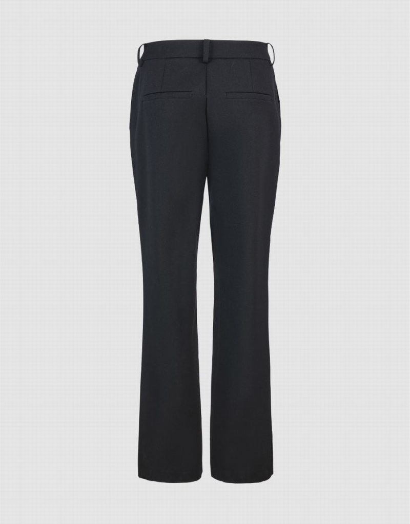 Pantalon Urban Revivo Woven Long Droit Femme Noir | VHJ4449HK