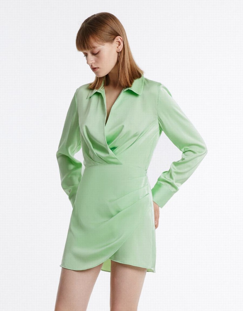 Peignoir Urban Revivo Chiffon Wrap Femme Vert | YBT4063ZR