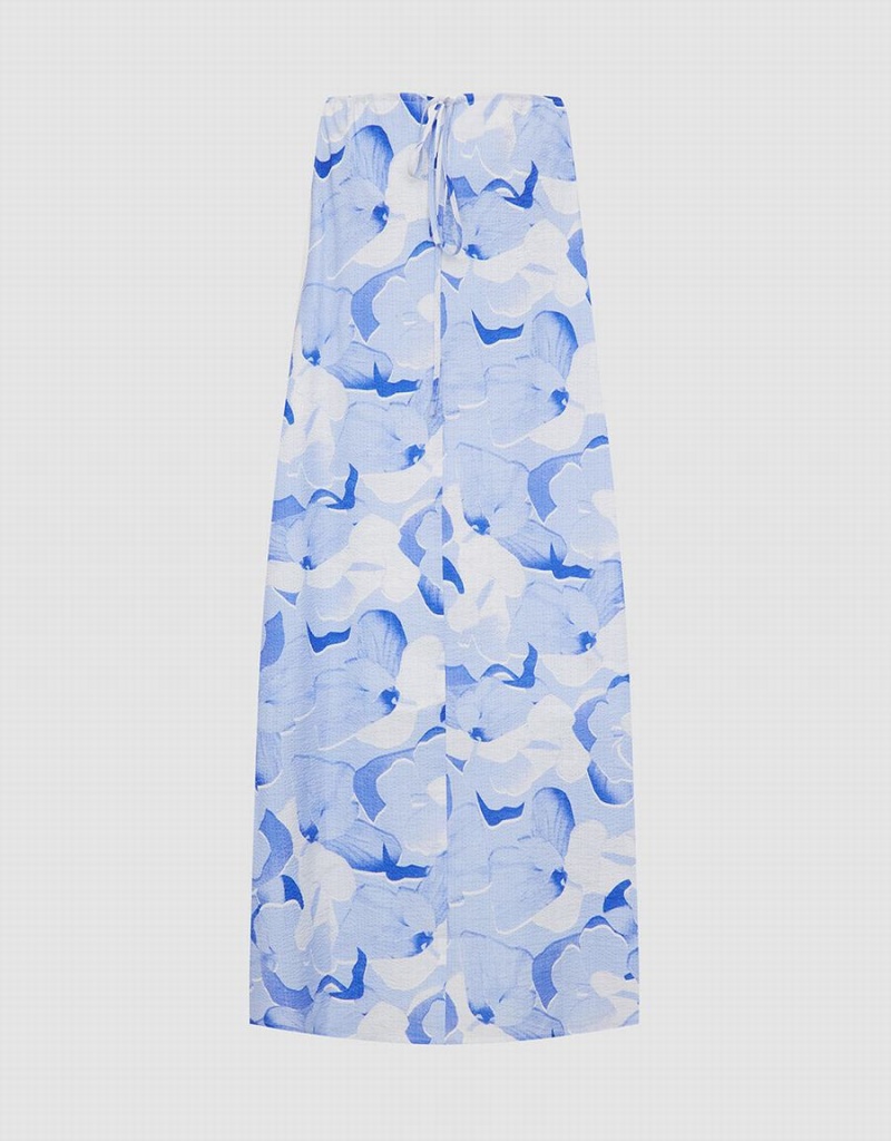 Peignoir Urban Revivo Floral Print Cami Midi Sundress Femme Bleu | LQK3790MV