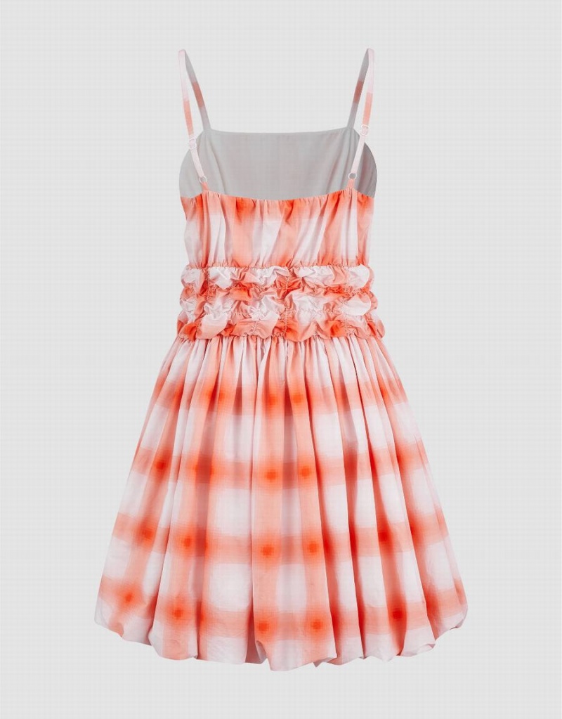 Peignoir Urban Revivo Gingham A-Line Cami Femme Orange | QJW91PH