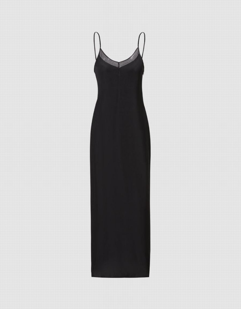 Peignoir Urban Revivo Lanières Maxi Femme Noir | VXW3585VA