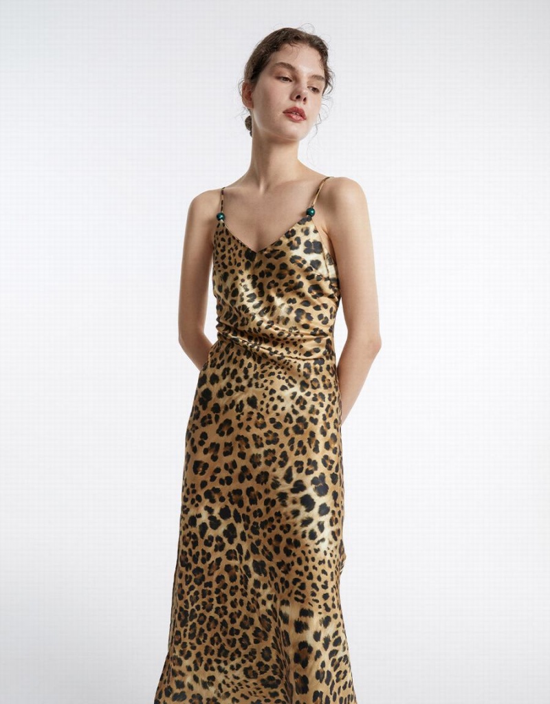 Peignoir Urban Revivo Leopard Print Femme Marron | REM423ME