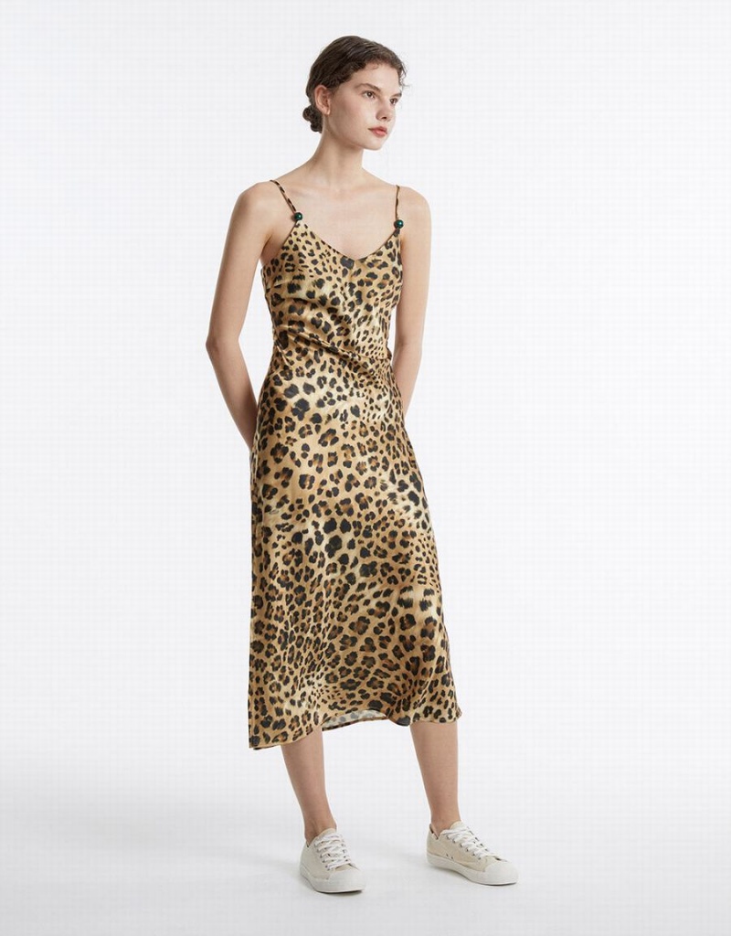 Peignoir Urban Revivo Leopard Print Femme Marron | REM423ME