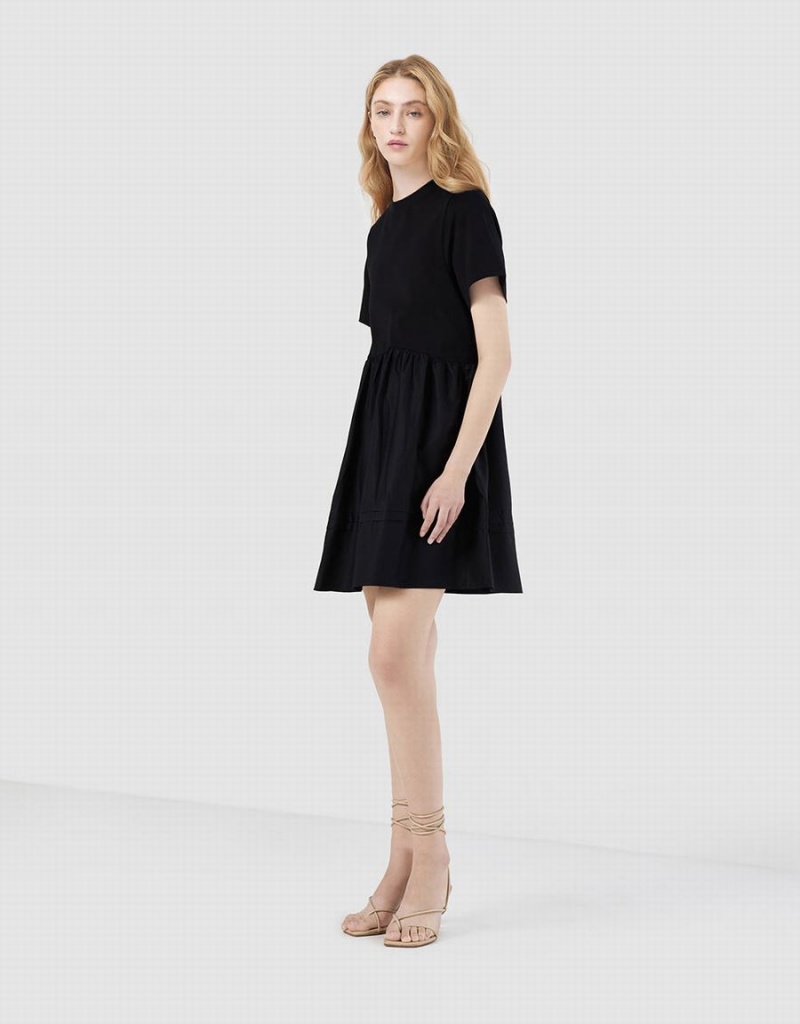 Peignoir Urban Revivo Plain Spliced Femme Noir | LZM1830MQ