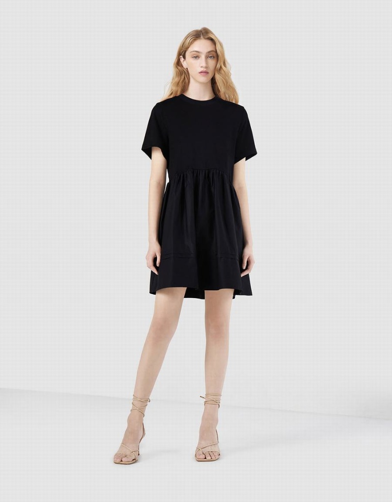 Peignoir Urban Revivo Plain Spliced Femme Noir | LZM1830MQ