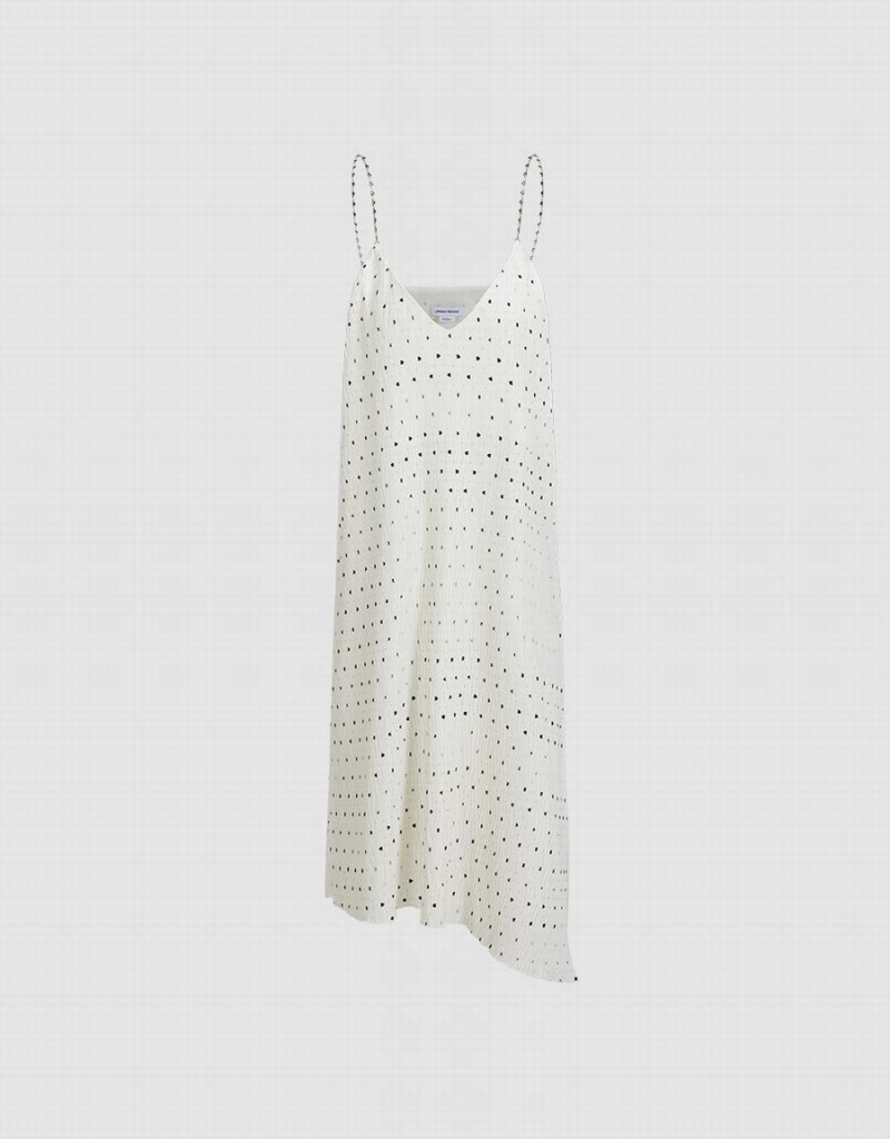 Peignoir Urban Revivo Polka Dotted Lanières Femme Blanche | YQA4097MH