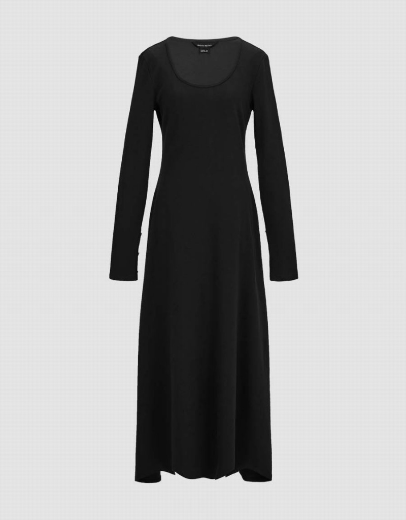 Peignoir Urban Revivo Standard Sleeve U Neck A-Line Femme Noir | OFT2413IO