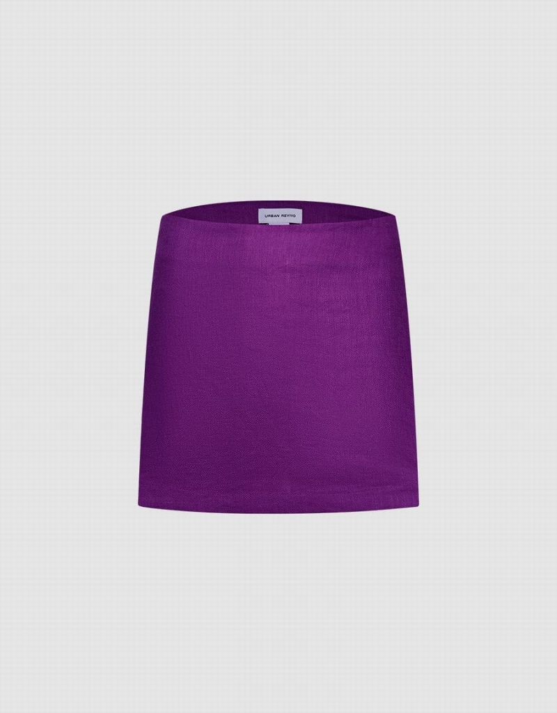 Short Urban Revivo Basic Skort Femme Violette | SSM3789HW