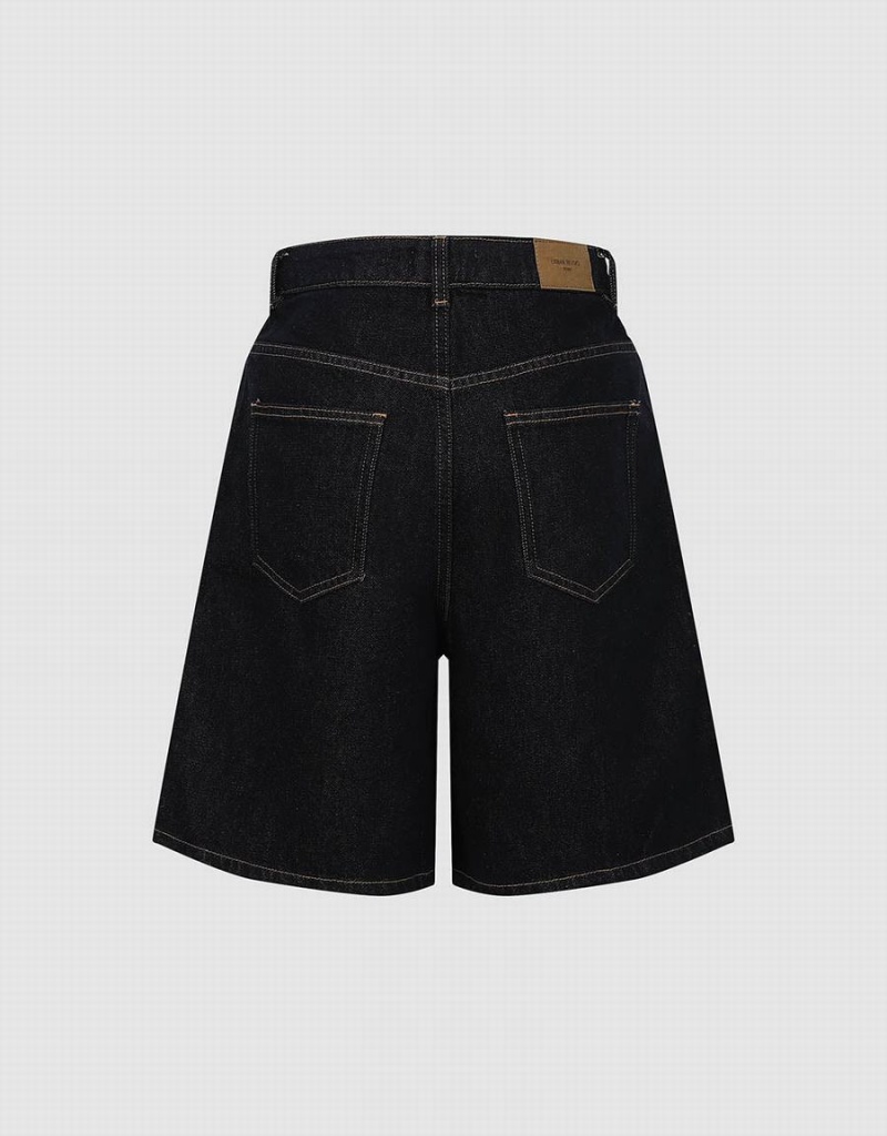 Short Urban Revivo Denim Femme Bleu | YGD6230JM