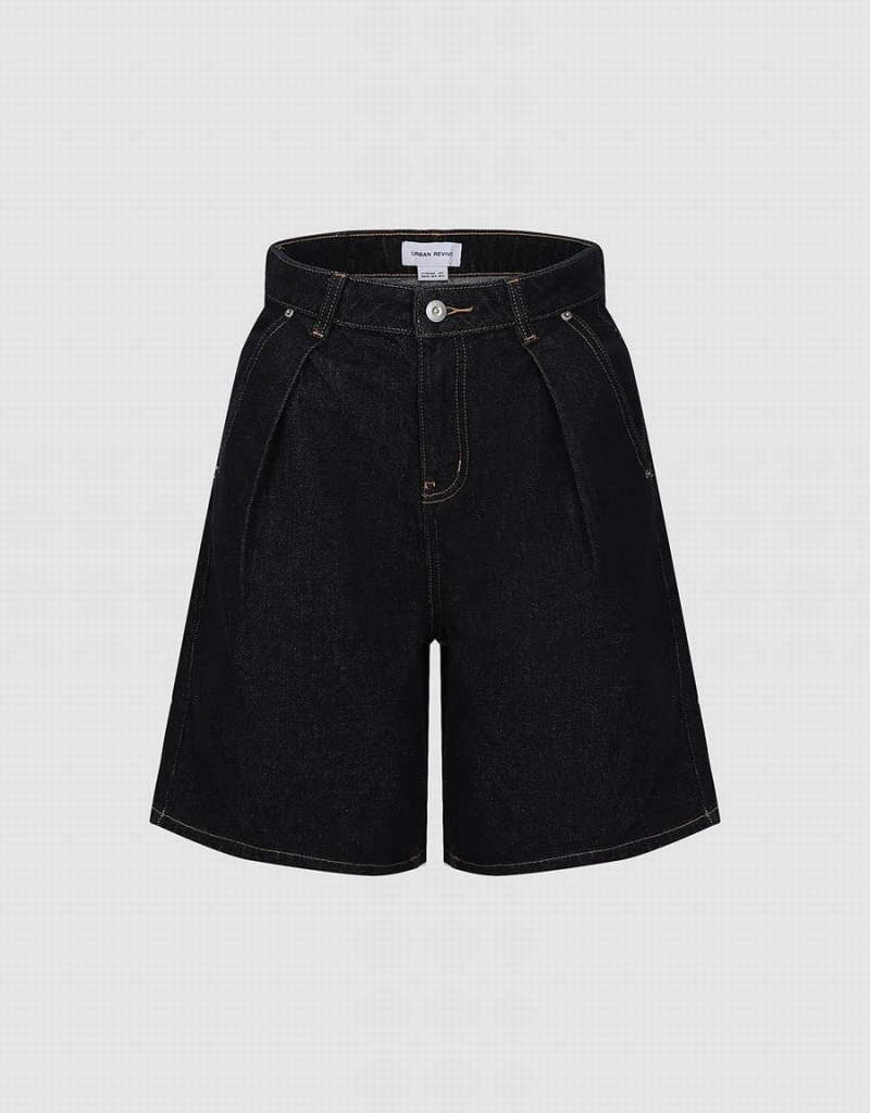 Short Urban Revivo Denim Femme Bleu | YGD6230JM