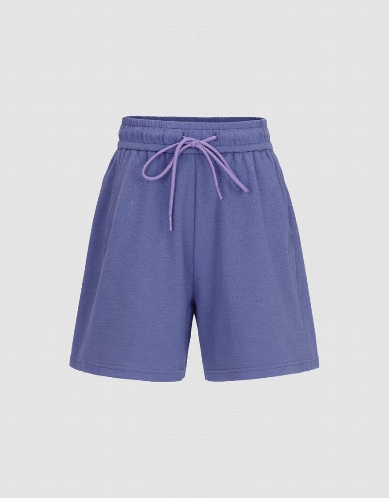 Short Urban Revivo Drawstring Taille Femme Bleu | ATJ5438WQ