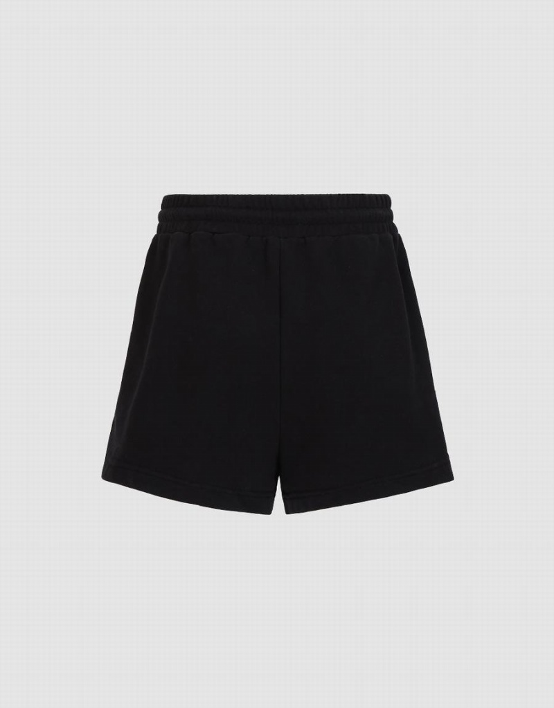 Short Urban Revivo Tricoté Droit Femme Noir | LBV6229WU