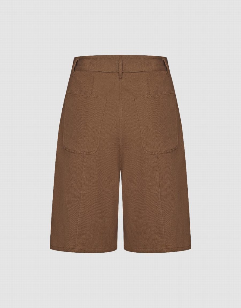 Short Urban Revivo Urban Regular Femme Marron | JMA4726OO