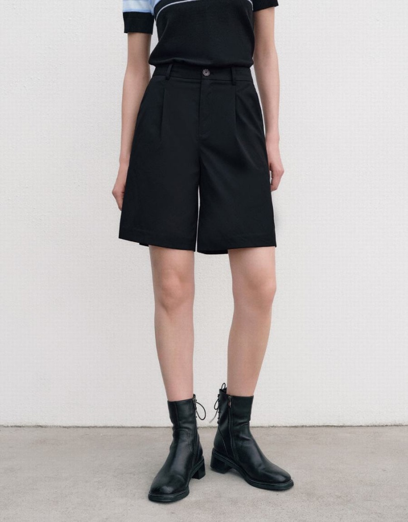 Short Urban Revivo Urban Regular Femme Noir | MWY9049IM