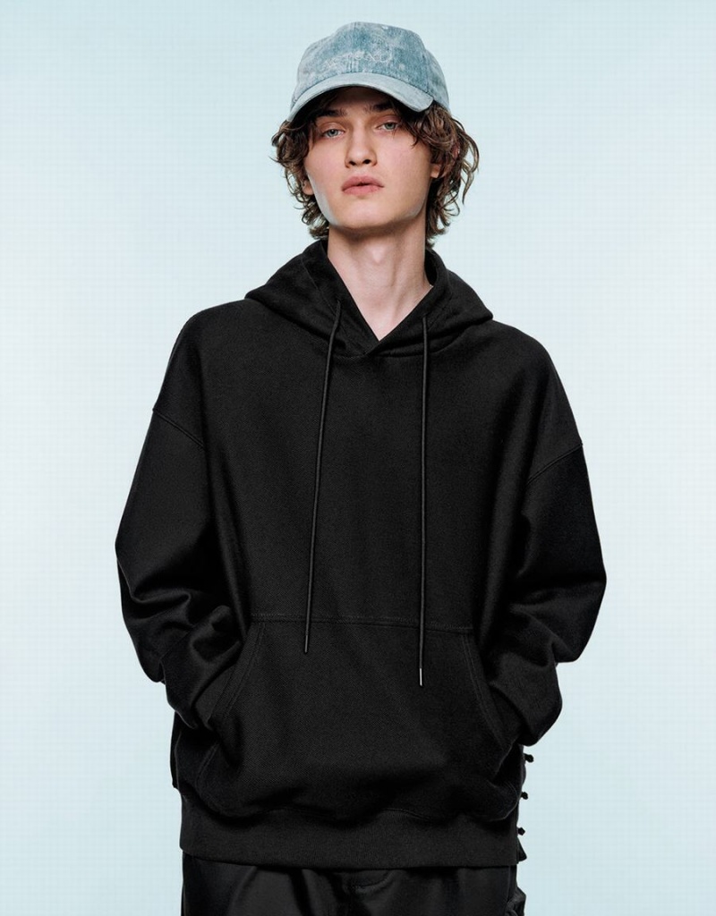 Sweats Urban Revivo Oversized Encapuchonné Homme Noir | AXC288EO