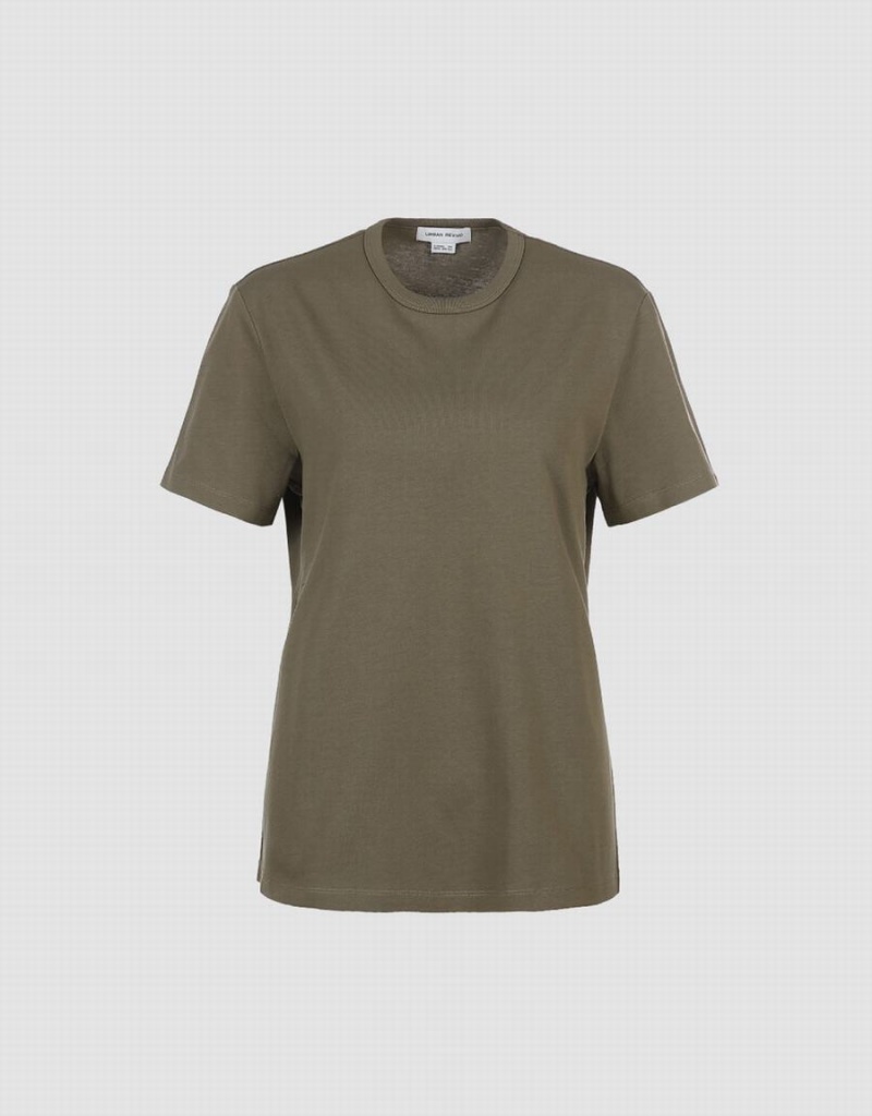 T Shirts Urban Revivo Basic Regular Femme Vert | LTE6530DW