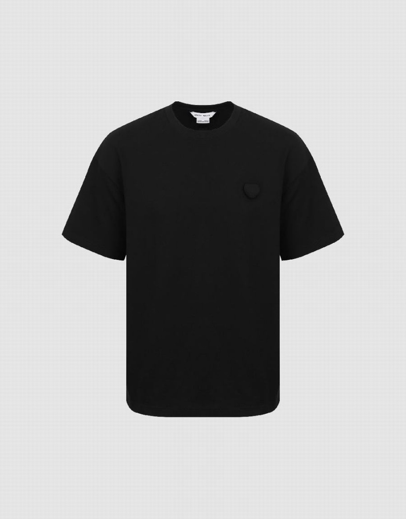 T Shirts Urban Revivo Loose Homme Noir | IBV2560FQ