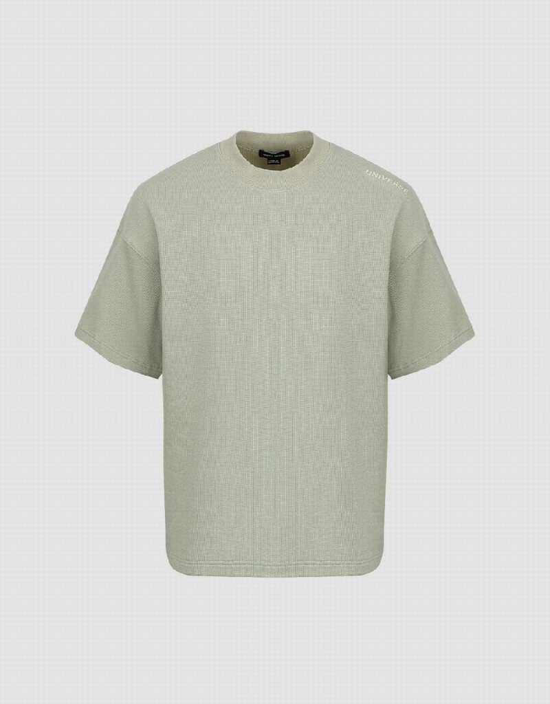 T Shirts Urban Revivo Loose Tricoté Homme Vert | XPR1457IG