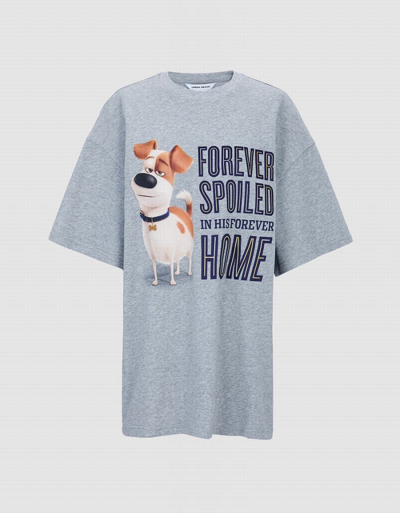 T Shirts Urban Revivo The Secret Life Of Pets Oversized Femme Jaune | JGH5054KL